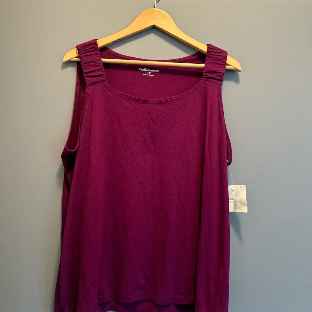 *3/$15 Croft & Barrel Women's Purple Sleeveless Tank Top Size 1